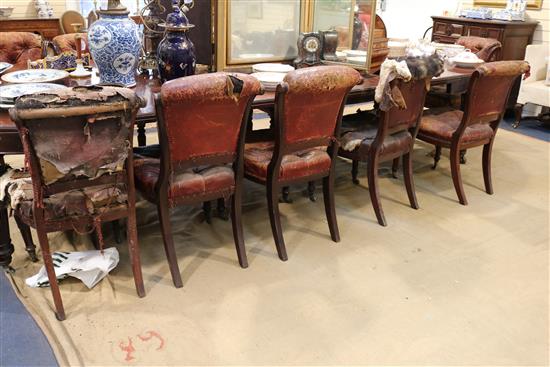 A set of twelve Victorian mahogany dining chairs with the label of Cowton & Sons Ltd,